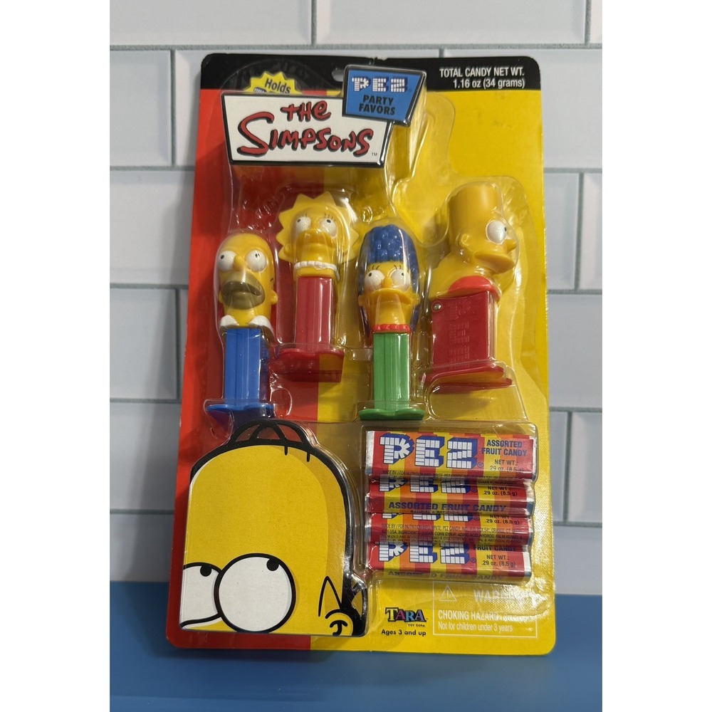 Simpsons 2004 Tara Toy Pez Set (4 Characters Mini-Dispensers) - Unopened !